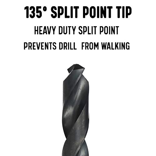 Drill America - DWDST5/16P12 5/16 Aço de alta velocidade de aço pesado bit de ponto de ponta de ponta, série DWDST