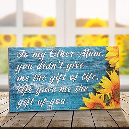 Jennygems para minha outra mãe, a vida me deu o presente de você placa de madeira, presentes para madrasta, mãe adotiva mãe
