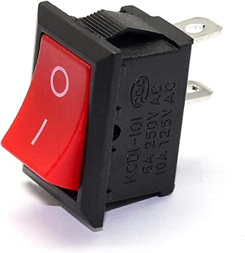 Berrysun Rocker Switch KCD1-101 MRS-101 2 PINS ON OFF SNAP-In Rocker Switch Mini Switch 21x15mm 6A250VAC 10A 125VAC