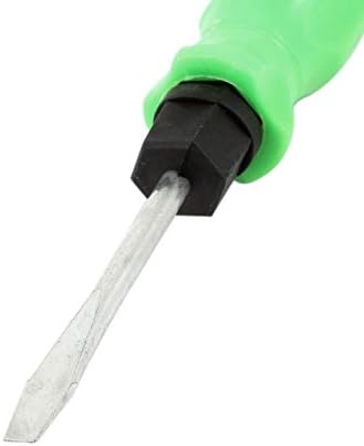 Aexit Green Plastic Hand Tools Operated Handle revestido Modelo de chave de fenda com fenda de 6 mm de largura: 95AS465QO244