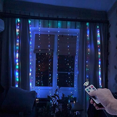 Landua Christmas LED Fairy Lights Garland Curta Lights Control Remote Control Incluiu Decoração de Decoração da casa Janela da janela Iluminação de férias