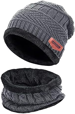 Homens mulheres malha de inverno chapéu de gorro de pescoço lenço de toque de lenço de toque lutas de telha de lã de lã de malha