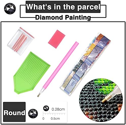 Kits de pintura de diamante 5D Sheehow para adultos apanhador de sonho, broca completa rosa de arte de diamante, imagens