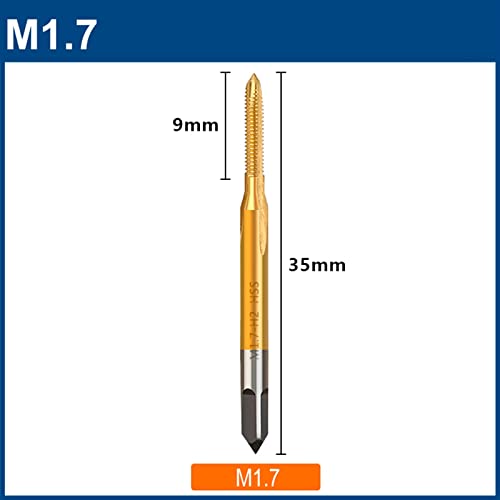 Torneira para parafuso Plugue da máquina revestida de perfuração Tap M1-M1.8 Ferramentas manuais Frequência de parafuso Tap métrica Bits de broca 1pcs