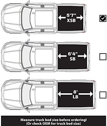 Leer HF650M | Fits 2009-2018 RAM 1500 com cama de 5,7 pés sem Rambox | Tampa dura, de dobra quádro e de baixo perfil Tonneau |