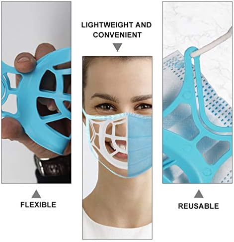 Valiclud 6pcs 3D Cobertura de face Bandana Bracket Silicone 3D Cover de capa de boche da moldura interna de suporte para cobertura de rosto Mantenha o tecido da boca