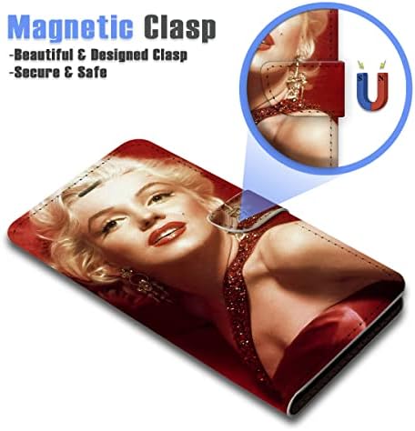 Para iPhone 14 Plus, capa de capa de lojas de carteira de flip de flip, A24580 Marilyn Monroe