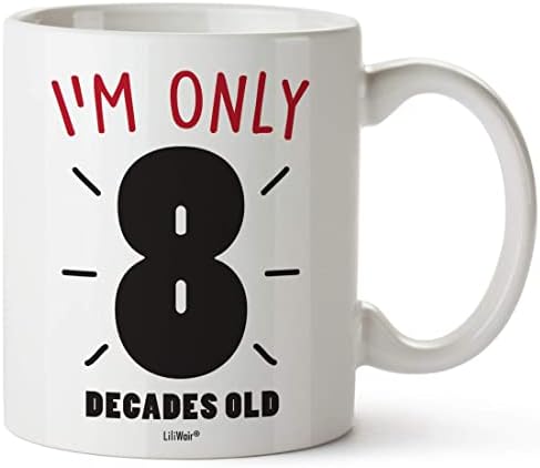 Presentes de aniversário de 80º aniversário para mulheres, oitenta anos de idade presente feliz engraçado 80 masculino