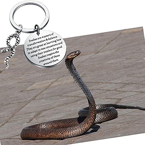 Bobauna Snake Keychain Reptile Keyring Serpente Jóias Snake Amante Presente Cobras são mestres de transformação e