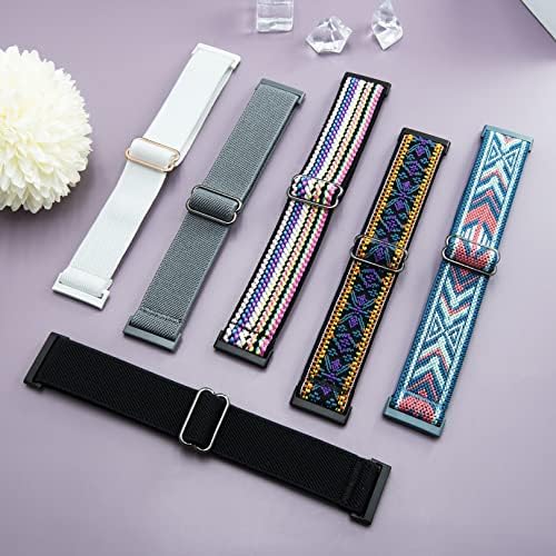 Bandas elásticas de pacote Wizvv 6 compatíveis com Fitbit Versa 3 Bandas/Fitbit Sense Bands Men, homens, respiráveis ​​estressos