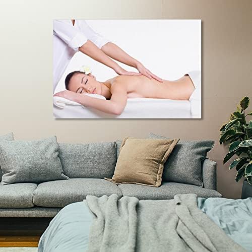 Poster de salão de beleza Senhoras de costas de massagem Spa de relaxamento Poster Spa Poster Posters de Pintura e Impressões