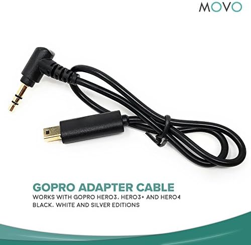 MOVO WMIC10-G 2,4GHz Sistema de microfone sem fio sem fio para GoPro Hero3, Hero3+ e Hero4 Black, White and Silver