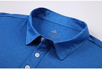 V Valanch Mens Golf Polo Camisa de manga curta Desempenho de uma camisa catiônica de uma camisa de tênis esportiva casual