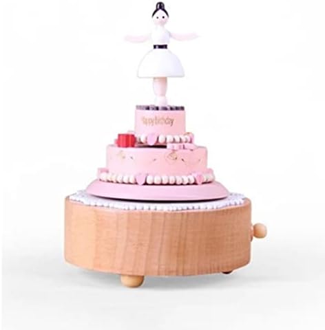 Liuzh Wooden Ballet Dance Caixa de música rotativa Crafts de madeira Toys infantis Acessórios para decoração de presente