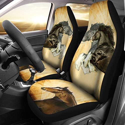 Capas de assento de carro com impressão a cavalo de pawlice shire