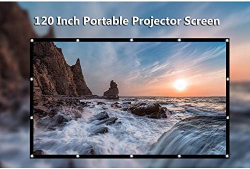 Tela do projetor zlxdp 133/120/100 polegadas 16: 9 Material de pano branco portátil dobrável para projetor completo de 4K