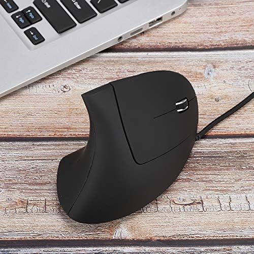 Mouse óptico ergonômico vertical com fio vbestlife, 6 botões Mouse de jogos vertical óptico USB, 800-1200-2000-3200 dpi, indicadores