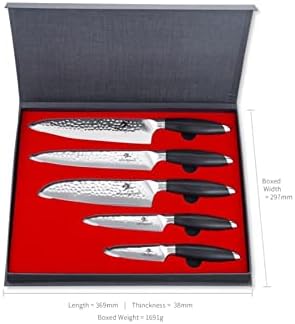 Conjuntos de faca de cozinha, 5 PCs Chef Facas Conjunto de Chef Japonês VG10 VG10 Damasco Utilitário Faca de Kitchen Set Stoku Fluiing Cleaver Steak Fruit Knife