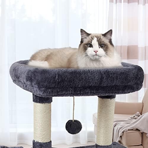 Fish & Nap US09fe Cute Cat Tree Kitten Cat Tower para Postagens de arranhões do condomínio de gato de gato interior com Móveis para