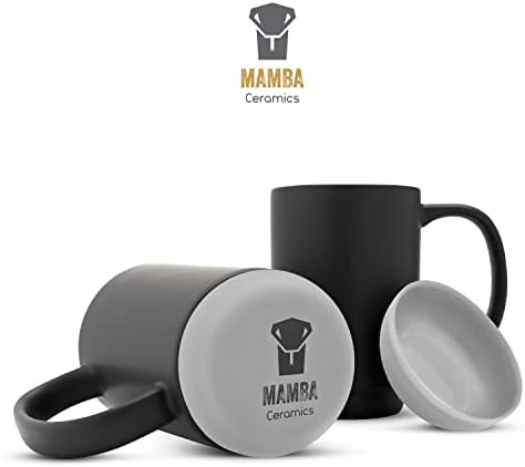 Caneca de cerâmica com tampa e base de silicone à prova d'água removível - 17 oz. Togo de café com tampas e fundo de silicone