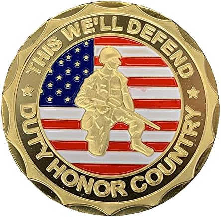 Pudthin Challenge Coin US Sland Exército Veterano Moeda orgulhosa Serviu isso vamos defender o dever de honra o dia veterano