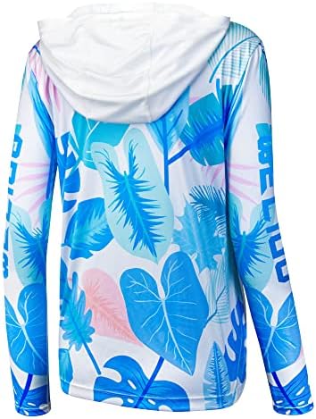 Camisas UV Weligus para mulheres mangas compridas Proteção solar camisa com capuz