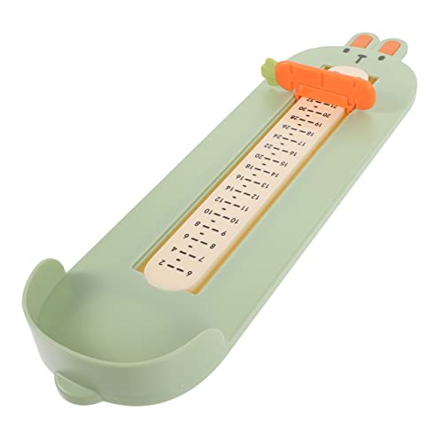Hemoton 3pcs Pedra de medição de pés infantis Testador de pé de plástico verde abdom
