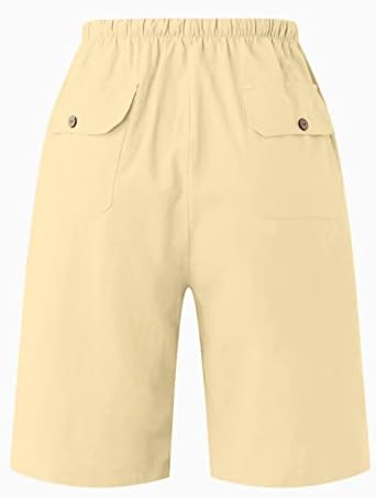 Shorts casuais de shorts casuais de homens esportes de bolso de verão linho de algodão de algodão, calças curtas chinelas de