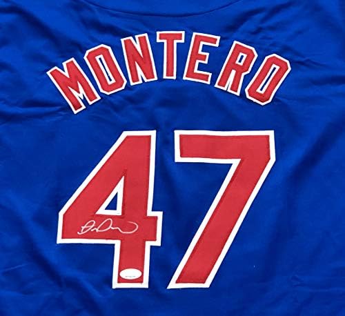 Miguel Montero assinou a camisa de beisebol Blue Stat autografada com JSA COA