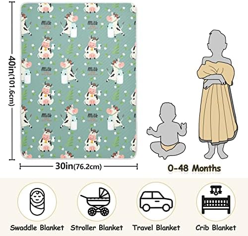 Cobertores de bebê de vaca fazenda para meninos super macio e quente criança cobertores para meninas cobertor de berço leve cobertor para carrinho de berço recém -nascido unissex infantil adulto decoração
