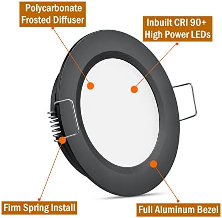 12 Volt LED Puck Light RV ROW LUZ DE TECTO DE MONTAGEM 2,75 ”de 12V Luz para baixo para campista Van Van Caminhão Interior