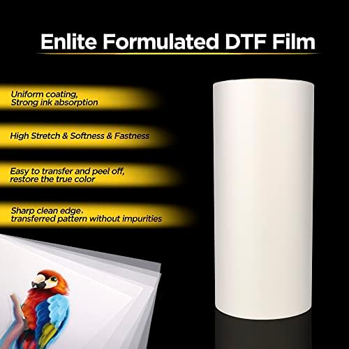 Enlite 11,8 x 328ft DTF Transfer Film Roll, filme dtf para impressoras diretas para transferir filmes com revestimento baseado
