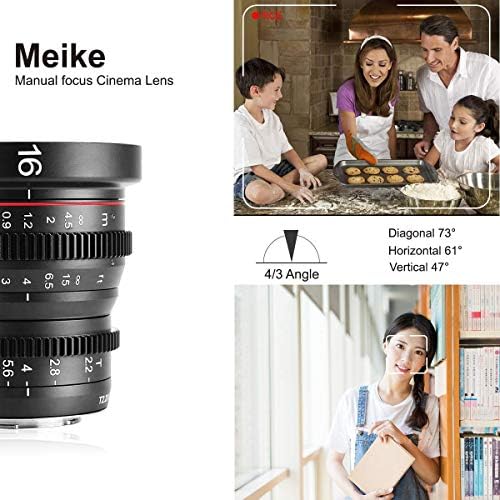 MEIK MK 16mm T2.2 Foco manual Lente de retrato asféricas para micro quatro terços Mount Olympus Câmeras Panasonic