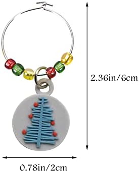 Conjuntos de jóias Yistu para feminino Wine Glass Charms Markers Conjunto de 6 tags Identificação de jóias de noiva para casamento