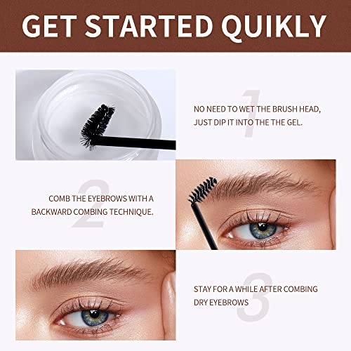 MAKETOPYZN ELECLAÇÃO CEANTE, SOAPO DE ESTILO DE BROW PARA BROWS FEARDEND BOWS, BALMA DE MAGURA DE ELEMAÇÃO, Gel de sobrancelha à prova d'água, escova incluída