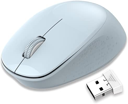 Mouse sem fio leadsail para laptop 2.4g silencioso mouse silent sem fio mouse slim sem fio mouse de computador, 3 botões, bateria AA