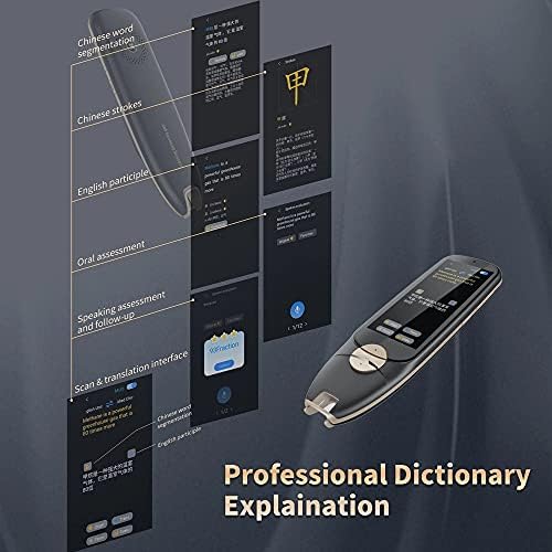 Tfiiexfl portátil 116 Languages ​​Tradução Scanner de caneta Instant Dispositivo de tradutor de digitalização de texto para viagens de negócios para o exterior