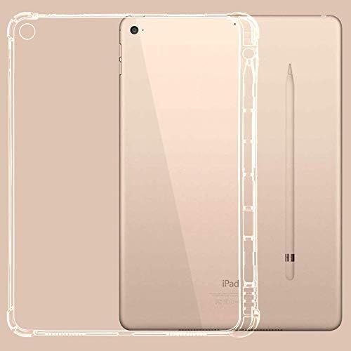 Sffine Clear Case para o novo iPad 10.2 7/8th/9th Generation 2021/2020/2019 com porta -lápis, tampa traseira fino e flexível