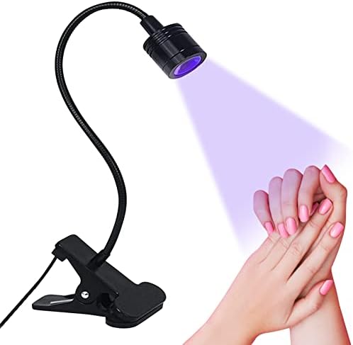 Luz de UV UV besteira, lâmpada UV de ganso com comprimento de onda de 400 nm, luzes de cura para unhas para cola de extensão,