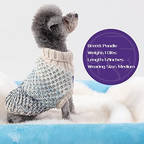 suéter de cachorro cyeollo gurtleneck maconha suéteres de cachorro de malha macia gradiente de roupa de malha