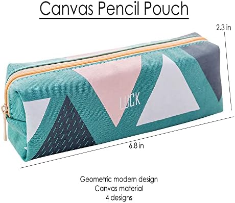 Bolsa de lápis Caice de formas geométricas bolsa de bolsa de caneta com zíper bolsa de lápis clássica
