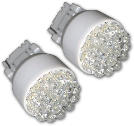 Tuningpros ledsl-3156-w19 lâmpadas LED de luz de parada 3156, 19 LED White 2-PC Conjunto