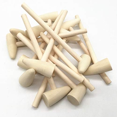 Toyvian Miniature Toys 15pcs Mini martelos de madeira maretas de caranguejo Mallets Crianças de martelo educacional Presentes