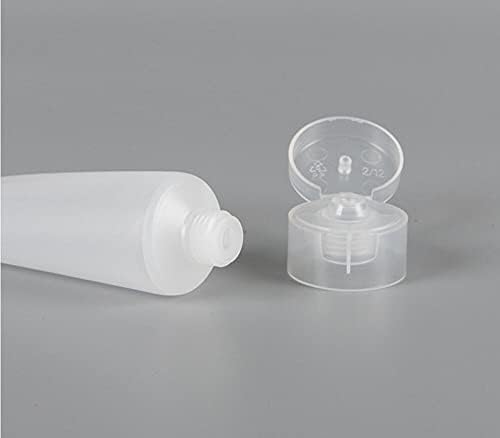 Upstore 6 pcs 100ml /3.38oz garrafas de aperto de plástico vazias reutilizáveis ​​com tampa de tampa de giro