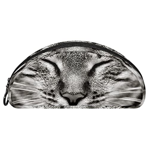 Tbouobt Sacos cosméticos para mulheres, Bolsa de maquiagem Acessórios de bolsas de higiene pessoal de viagem Organizador, Animal de gato cinza