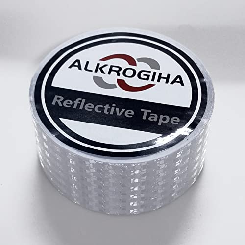 Fita refletiva de segurança alkrogiha 2in x 32 pés, auto -impermeável adesivo auto adesivo Auto Caminhão refletor tiras de riscos