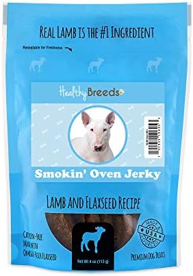 Raças saudáveis ​​Lakeland Terrier Smokin 'Lamb e receita de linhaça de linha de linhaça guloseimas 4 onças