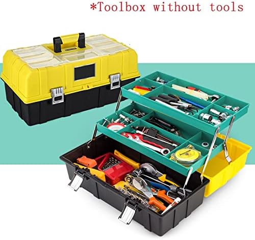 TKFDC 3 Camadas Caixa de ferramentas dobrável Caixa plástica multifuncional manutenção doméstica Manutenção de ferramentas eletricista Caixa de ferramentas Caixa de ferramentas de ferramentas Caixa de armazenamento