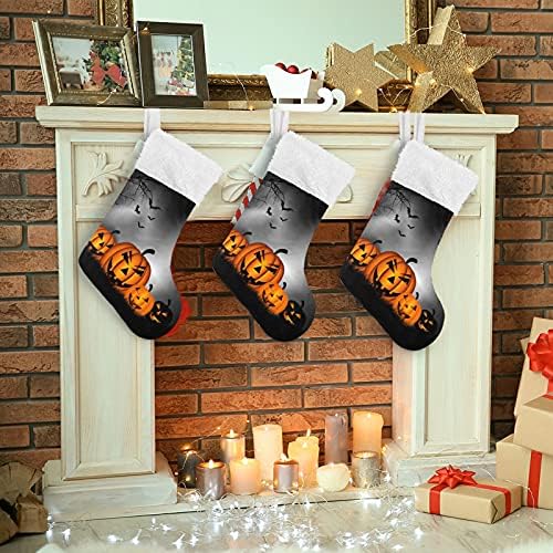Meias de natal alaza halloween clássico clássico personalizado decorações de meia para festas de festas de férias em família 1