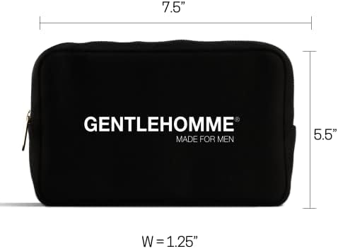 Bolsa de higienetry de neoprene de Gentlehomme para homens - bolsa de zíper cosmético - bolsa de cuidados com a pele masculina